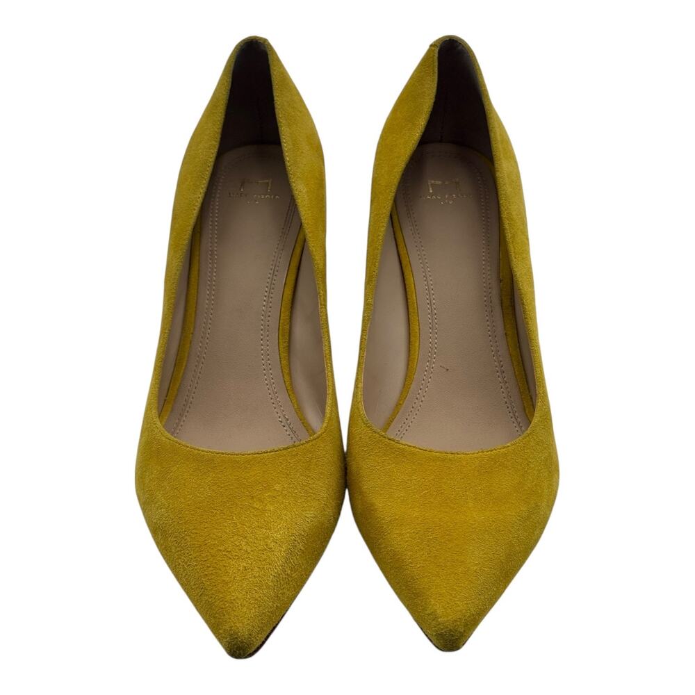 Marc Fisher Mustard Yellow Suede Pointed Toe Heels